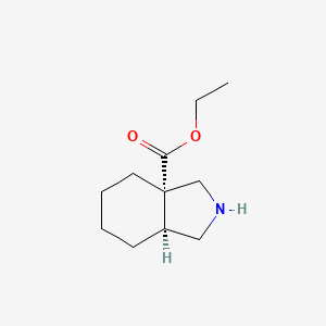molecular formula C11H19NO2 B2548509 Ethyl (3aS,7aS)-1,2,3,4,5,6,7,7a-octahydroisoindole-3a-carboxylate CAS No. 2248376-95-4