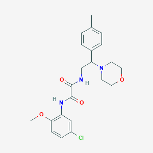 molecular formula C22H26ClN3O4 B2548510 N1-(5-氯-2-甲氧基苯基)-N2-(2-吗啉代-2-(对甲苯基)乙基)草酰胺 CAS No. 899955-41-0