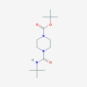 molecular formula C14H27N3O3 B2548516 Tert-butyl 4-(tert-butylcarbamoyl)piperazine-1-carboxylate CAS No. 253175-40-5