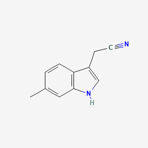 molecular formula C11H10N2 B2548521 2-(6-methyl-1H-indol-3-yl)acetonitrile CAS No. 23084-35-7; 500777-89-9