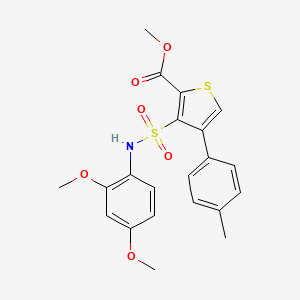 molecular formula C21H21NO6S2 B2548523 Methyl 3-[(2,4-dimethoxyphenyl)sulfamoyl]-4-(4-methylphenyl)thiophene-2-carboxylate CAS No. 941888-51-3