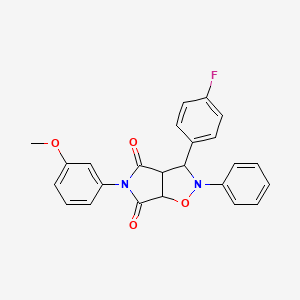3-(4-fluorophenyl)-5-(3-methoxyphenyl)-2-phenyldihydro-2H-pyrrolo[3,4-d]isoxazole-4,6(5H,6aH)-dione