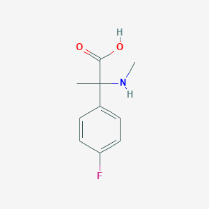 molecular formula C10H12FNO2 B2548527 2-(4-氟苯基)-2-(甲基氨基)丙酸 CAS No. 1157932-41-6