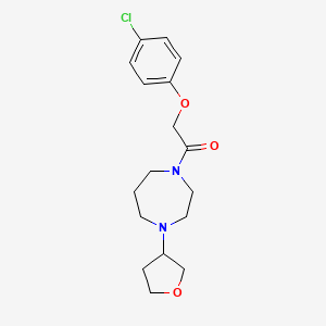 2-(4-Chlorophenoxy)-1-(4-(tetrahydrofuran-3-yl)-1,4-diazepan-1-yl)ethan-1-one
