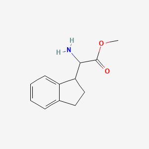 molecular formula C12H15NO2 B2548536 Methyl 2-amino-2-(2,3-dihydro-1H-inden-1-yl)acetate CAS No. 1059652-38-8