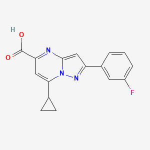 7-Cyclopropyl-2-(3-fluorophenyl)pyrazolo[1,5-a]pyrimidine-5-carboxylic acid