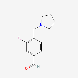 3-Fluoro-4-(pyrrolidin-1-ylmethyl)benzaldehyde