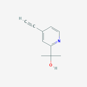 molecular formula C10H11NO B2548551 2-(4-Ethynylpyridin-2-yl)propan-2-ol CAS No. 1824391-08-3