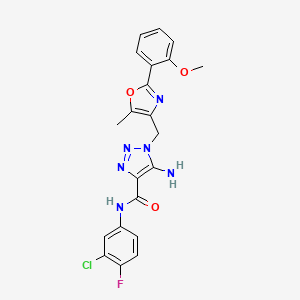 5-amino-N-(3-chloro-4-fluorophenyl)-1-{[2-(2-methoxyphenyl)-5-methyl-1,3-oxazol-4-yl]methyl}-1H-1,2,3-triazole-4-carboxamide