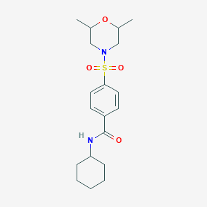 N-cyclohexyl-4-((2,6-dimethylmorpholino)sulfonyl)benzamide