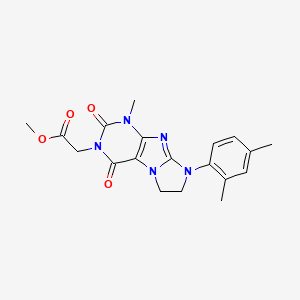 Methyl 2-[8-(2,4-dimethylphenyl)-1-methyl-2,4-dioxo-1,3,5-trihydroimidazolidin o[1,2-h]purin-3-yl]acetate