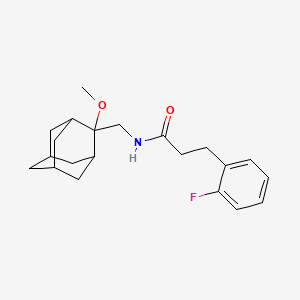molecular formula C21H28FNO2 B2548560 3-(2-fluorophenyl)-N-(((1R,3S,5r,7r)-2-methoxyadamantan-2-yl)methyl)propanamide CAS No. 1798039-74-3