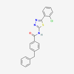 molecular formula C22H16ClN3OS B2548565 4-benzyl-N-[5-(2-chlorophenyl)-1,3,4-thiadiazol-2-yl]benzamide CAS No. 392241-57-5