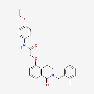 N-(4-ethoxyphenyl)-2-[[2-[(2-methylphenyl)methyl]-1-oxo-3,4-dihydroisoquinolin-5-yl]oxy]acetamide