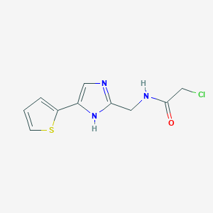 2-Chloro-N-[(5-thiophen-2-yl-1H-imidazol-2-yl)methyl]acetamide