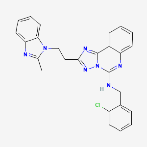 N-(2-chlorobenzyl)-2-[2-(2-methyl-1H-benzimidazol-1-yl)ethyl][1,2,4]triazolo[1,5-c]quinazolin-5-amine