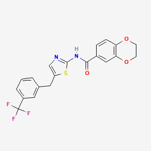 N-{5-[3-(trifluoromethyl)benzyl]-1,3-thiazol-2-yl}-2,3-dihydro-1,4-benzodioxine-6-carboxamide