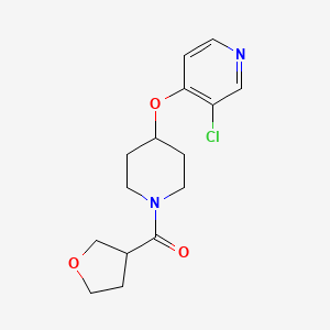 molecular formula C15H19ClN2O3 B2548574 (4-((3-Chloropyridin-4-yl)oxy)piperidin-1-yl)(tetrahydrofuran-3-yl)methanone CAS No. 2034315-99-4