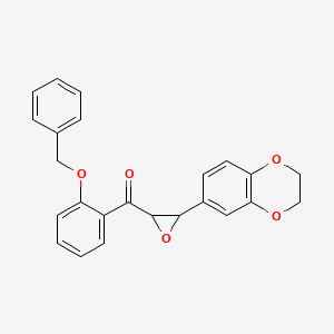 (2-(Benzyloxy)phenyl)(3-(2,3-dihydrobenzo[b][1,4]dioxin-6-yl)oxiran-2-yl)methanone