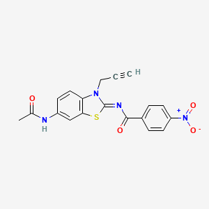 molecular formula C19H14N4O4S B2548577 (Z)-N-(6-乙酰氨基-3-(丙-2-炔-1-基)苯并[d]噻唑-2(3H)-亚基)-4-硝基苯甲酰胺 CAS No. 865182-78-1