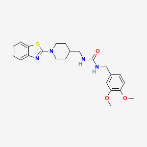 molecular formula C23H28N4O3S B2548589 1-((1-(苯并[d]噻唑-2-基)哌啶-4-基)甲基)-3-(3,4-二甲氧基苄基)脲 CAS No. 1797124-84-5