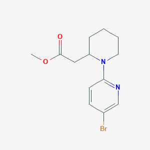 molecular formula C13H17BrN2O2 B2548590 Methyl 2-[1-(5-bromopyridin-2-yl)piperidin-2-yl]acetate CAS No. 1457269-57-6