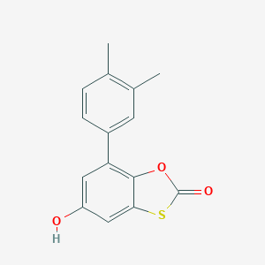 molecular formula C15H12O3S B254860 7-(3,4-Dimethylphenyl)-5-hydroxy-1,3-benzoxathiol-2-one 