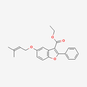 Ethyl 5-[(3-methylbut-2-en-1-yl)oxy]-2-phenyl-1-benzofuran-3-carboxylate