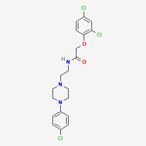 molecular formula C20H22Cl3N3O2 B2548618 N-(2-(4-(4-chlorophenyl)piperazin-1-yl)ethyl)-2-(2,4-dichlorophenoxy)acetamide CAS No. 1049372-40-8