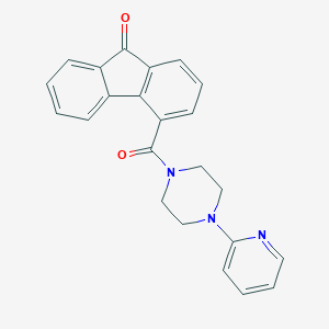molecular formula C23H19N3O2 B254862 4-(4-Pyridin-2-yl-piperazine-1-carbonyl)-fluoren-9-one 