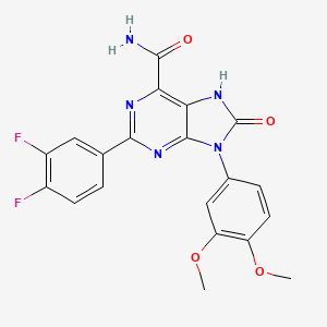 2-(3,4-difluorophenyl)-9-(3,4-dimethoxyphenyl)-8-oxo-8,9-dihydro-7H-purine-6-carboxamide