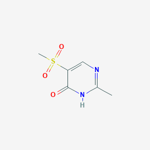 molecular formula C6H8N2O3S B2548636 2-甲基-5-(甲基磺酰基)嘧啶-4(3H)-酮 CAS No. 17551-48-3