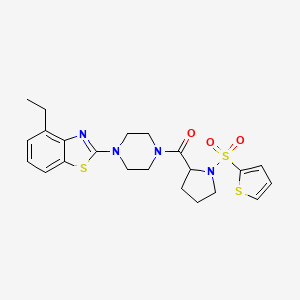 (4-(4-Ethylbenzo[d]thiazol-2-yl)piperazin-1-yl)(1-(thiophen-2-ylsulfonyl)pyrrolidin-2-yl)methanone