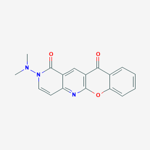 molecular formula C17H13N3O3 B2548640 2-(二甲氨基)-1H-色烯并[2,3-b][1,6]萘啶-1,11(2H)-二酮 CAS No. 303995-54-2