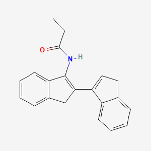 molecular formula C21H19NO B2548644 N-(2-(1H-inden-3-yl)-1H-inden-3-yl)propanamide CAS No. 551930-58-6