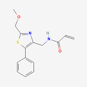 N-[[2-(methoxymethyl)-5-phenyl-1,3-thiazol-4-yl]methyl]prop-2-enamide