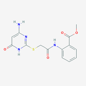 Methyl 2-({[(4-amino-6-hydroxypyrimidin-2-yl)sulfanyl]acetyl}amino)benzoate