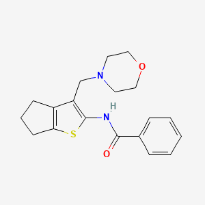 molecular formula C19H22N2O2S B2548663 N-(3-(吗啉甲基)-5,6-二氢-4H-环戊[b]噻吩-2-基)苯甲酰胺 CAS No. 670268-23-2
