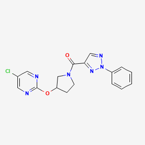 (3-((5-chloropyrimidin-2-yl)oxy)pyrrolidin-1-yl)(2-phenyl-2H-1,2,3-triazol-4-yl)methanone