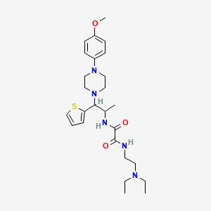 molecular formula C26H39N5O3S B2548684 N-[2-(diethylamino)ethyl]-N'-{2-[4-(4-methoxyphenyl)piperazin-1-yl]-1-methyl-2-thien-2-ylethyl}ethanediamide CAS No. 847195-73-7