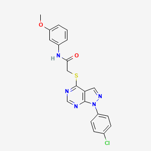 2-{[1-(4-chlorophenyl)-1H-pyrazolo[3,4-d]pyrimidin-4-yl]sulfanyl}-N-(3-methoxyphenyl)acetamide