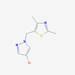 5-[(4-Bromo-1H-pyrazol-1-yl)methyl]-2,4-dimethyl-1,3-thiazole