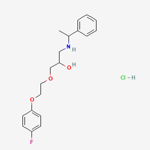 molecular formula C19H25ClFNO3 B2548699 1-(2-(4-氟苯氧基)乙氧基)-3-((1-苯乙基)氨基)丙烷-2-醇盐酸盐 CAS No. 1351660-96-2