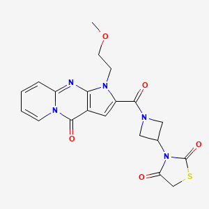 3-(1-(1-(2-Methoxyethyl)-4-oxo-1,4-dihydropyrido[1,2-a]pyrrolo[2,3-d]pyrimidine-2-carbonyl)azetidin-3-yl)thiazolidine-2,4-dione