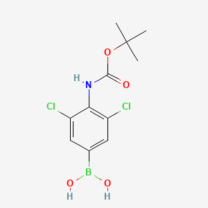 molecular formula C11H14BCl2NO4 B2548711 4-Boc-氨基-3,5-二氯苯硼酸 CAS No. 2377609-93-1