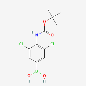 molecular formula C11H14BCl2NO4 B2548711 Acide 4-Boc-amino-3,5-dichlorophénylboronique CAS No. 2377609-93-1