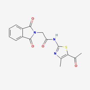 molecular formula C16H13N3O4S B2548715 N-(5-acetyl-4-methylthiazol-2-yl)-2-(1,3-dioxoisoindolin-2-yl)acetamide CAS No. 392290-20-9