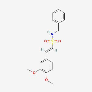 molecular formula C17H19NO4S B2548722 （E）-N-苄基-2-(3,4-二甲氧基苯基)-1-乙烯磺酰胺 CAS No. 339018-53-0