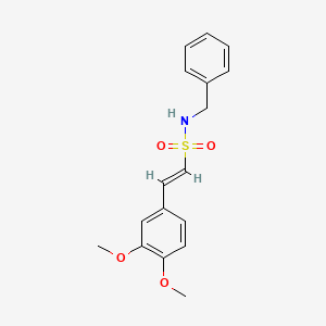 molecular formula C17H19NO4S B2548722 (E)-N-ベンジル-2-(3,4-ジメトキシフェニル)-1-エテンスルホンアミド CAS No. 339018-53-0