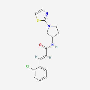 (E)-3-(2-chlorophenyl)-N-(1-(thiazol-2-yl)pyrrolidin-3-yl)acrylamide